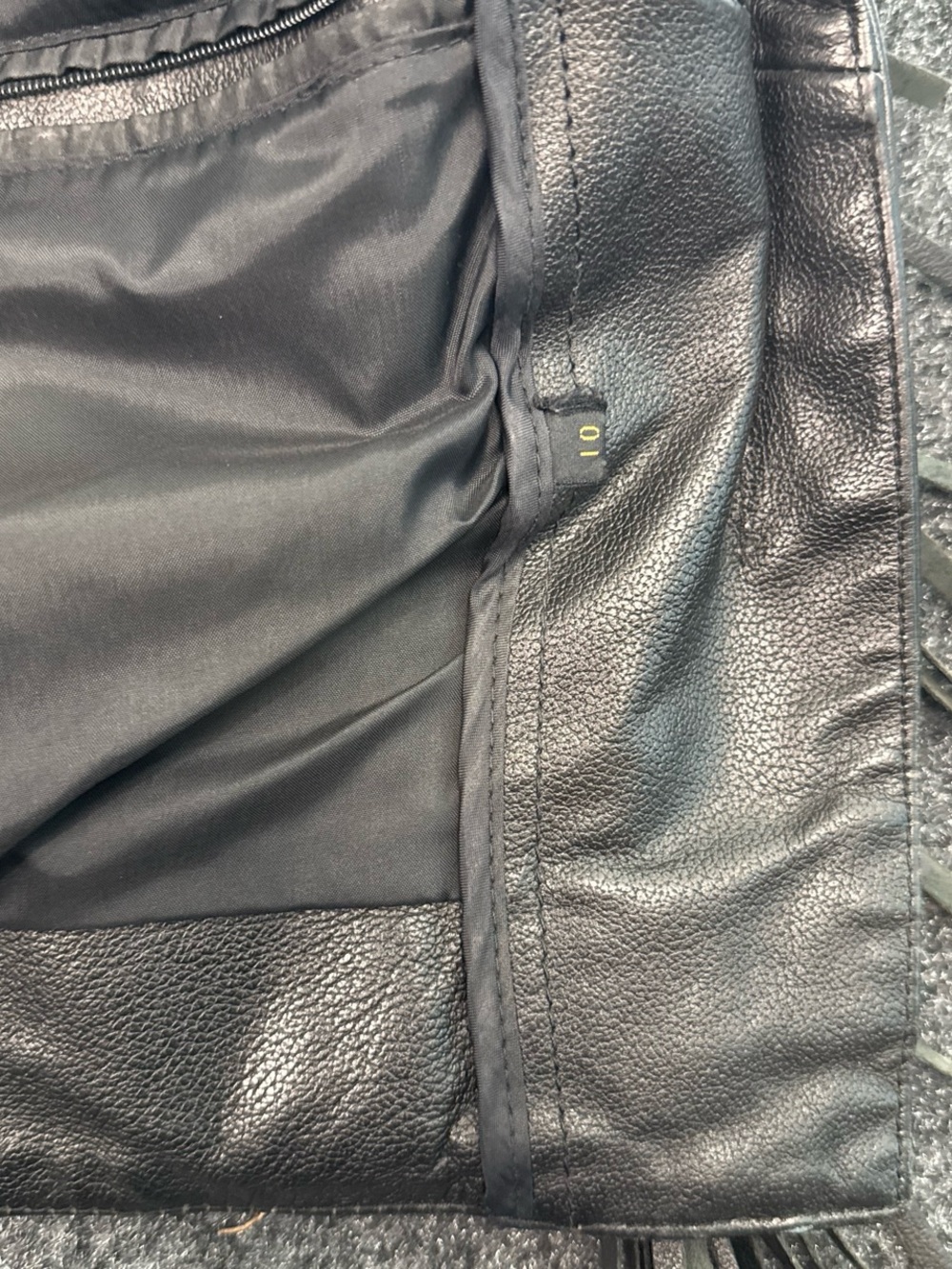 Harley-Davidson-esque Black Leather Fringe Motorcycle Jacket - Picture 6 of 8